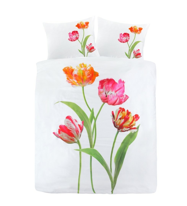 Papillon Tulip dekbedovertrek 140x200/220 cm wit