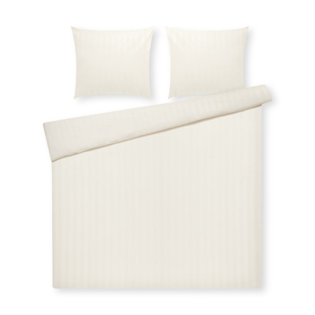 Papillon Satijnstreep dekbedovertrek 200x200/220 cm ivoor Papillon Satijnstreep dekbedovertrek 200x200/220 cm ivoor