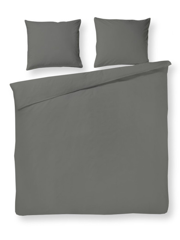 Papillon Pompom dekbedovertrek 200x200/220 cm grijs