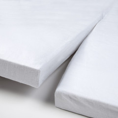 Twee toppers met matrasbeschermers, speciaal ontworpen voor toppers.