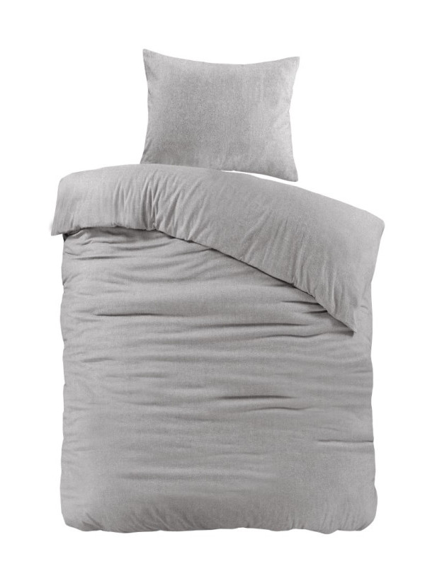 Papillon Brienz FLANEL dekbedovertrek 140x200/220 cm grijs