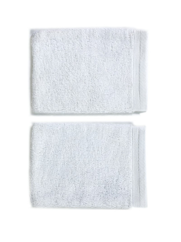 LUCCA washandje 500 gsm 16x21 cm (2x) wit